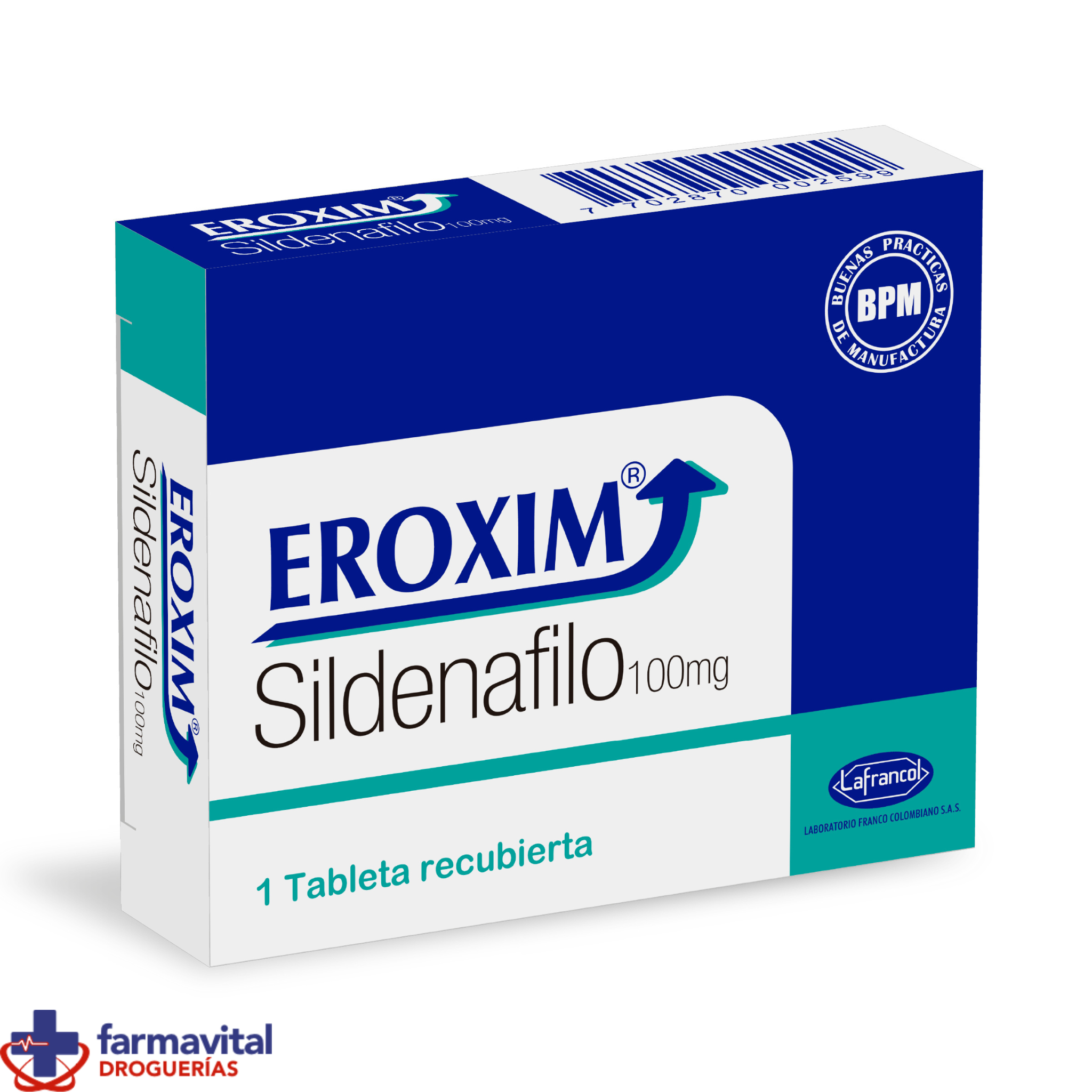 EROXIM X 100 MG 1 TABLETA | Farmavital Droguerías